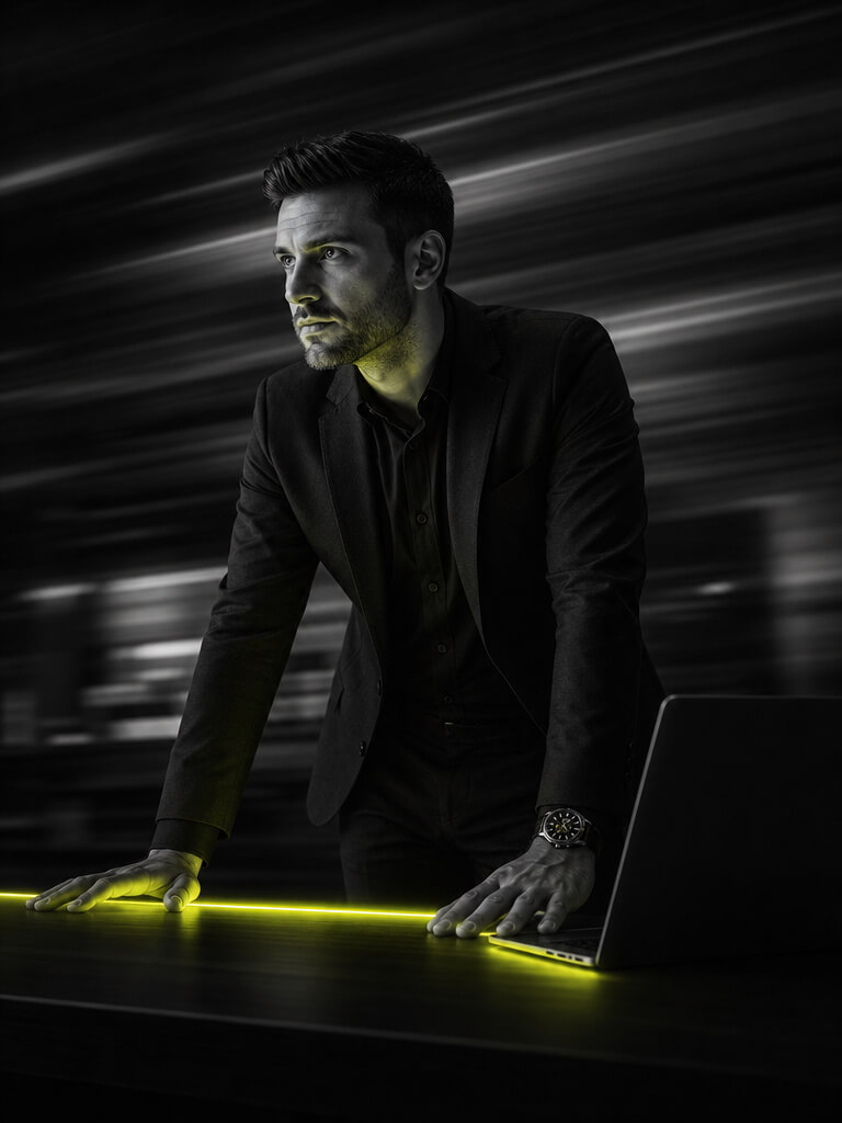 A focused operator working in a high-speed environment